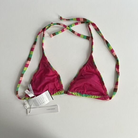 ViX by Paula Hermanny ELLE LONG TRI Stripe Bikini Top M NWT - Picture 2 of 3